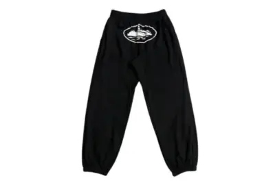 Corteiz Sweatpants Black With White Logo