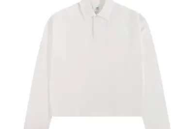 Ami Long Sleeve Polo Shirt White