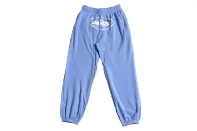 Corteiz Sweatpants Baby Sky Blue with White Logo