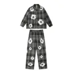 Denim Tears Wreath Pajama Shirt and Pants Black Check