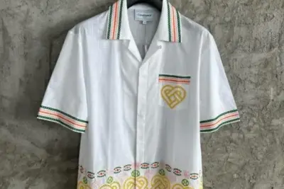 Casablanca Gradient Heat broderie-anglaise Shirt White