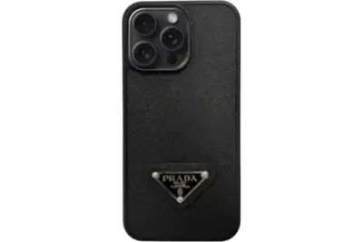 Prada iPhone Case Black Leather