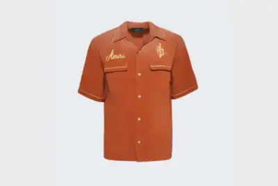 Amiri Saturday Night Camp Shirt Burnt Orange