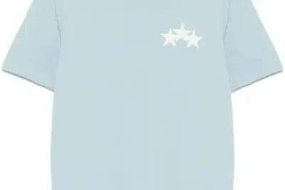 AMIRI playera Three Star T-shirt sky blue