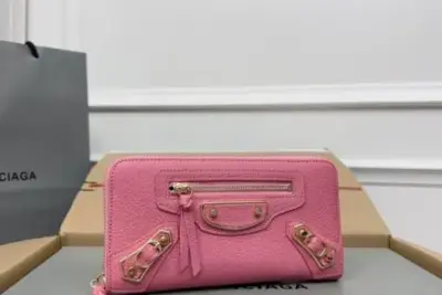 Balenciaga Classic Continental Wallet Pink