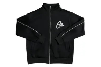 Corteiz Velour Reflective Jacket Black