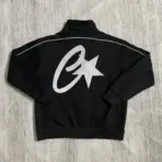 Corteiz Velour Reflective Tracksuit Black - Image 3