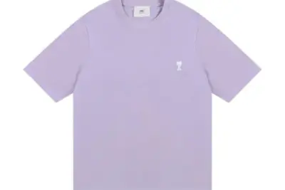 AMI Paris Cropped T-Shirt Pink