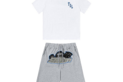Trapstar Short Set White Grey