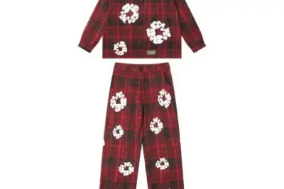 Denim Tears Wreath Pajama Shirt and Pants Red Check