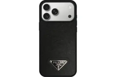 Prada iPhone Case Black Leather