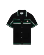 Casablanca Tennis Crochet Shirt Black