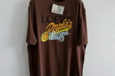 LOEWE x Paula’s Ibiza Embroidered T-Shirt Brown