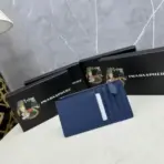 Prada Blue Bi-Fold Zip Wallet Navy Blue - Image 2