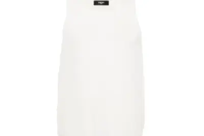 AMIRI logo-embroidered vest top white