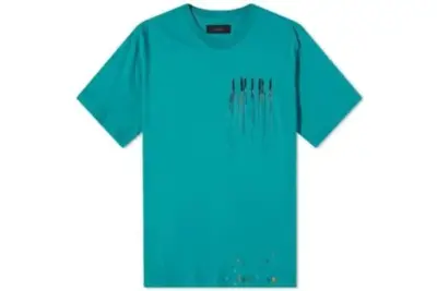 AMIRI Paint Drip Core Logo T-Shirt Green