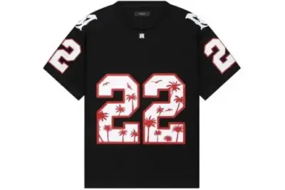 AMIRI Oversized 22 Football Jersey Black