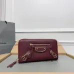 Balenciaga Classic Continental Wallet Red