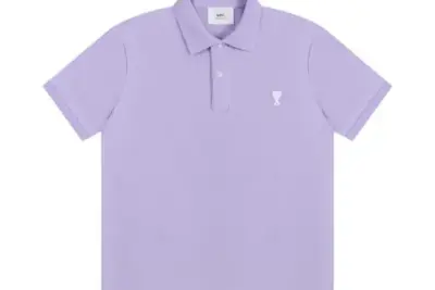 Ami Paris Polo T-Shirt Lavender