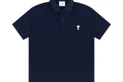 Ami Paris Polo T-Shirt Navy Blue
