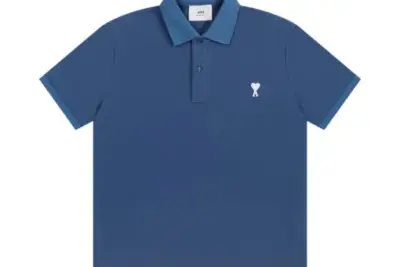 Ami Paris Polo T-Shirt Blue