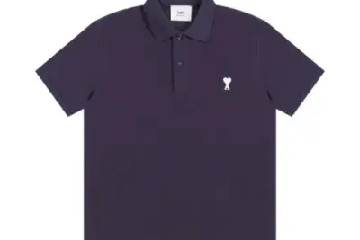 Ami Paris Polo T-Shirt Dark Purple