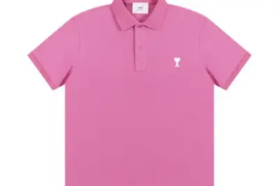Ami Paris Polo T-Shirt Pink