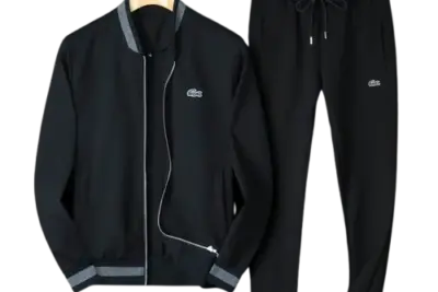 Lacoste Tracksuit Grey Border/Black