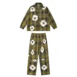 Denim Tears Wreath Pajama Shirt and Pants Yellow Check