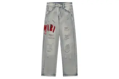 Amiri Denim Jeans Gray