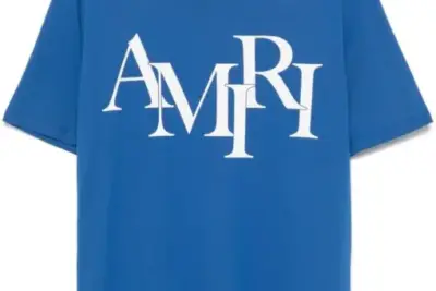 AMIRI Staggered Logo T-shirt Blue