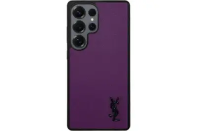 YSL Prime Purple Samsung Case Black Logo