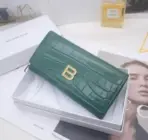 Balenciaga Wallet Crocodile Green
