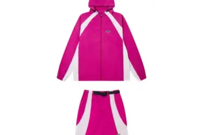 Corteiz Spring Windbreaker Jacket Shorts Set Pink