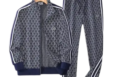 Lacoste Monogram Tracksuit Grey
