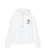 Casablanca Diamond Column Hooded Sweatshirt White