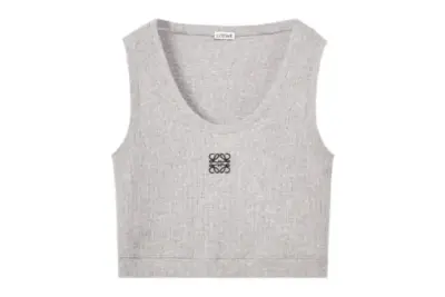 Loewe Cropped Anagram Tank Top ‘Grey/Black’