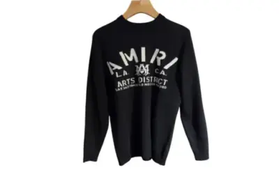 Amiri Arts District Crewneck Sweatshirt Black Cotton knit
