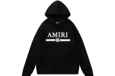 Amiri Classic Print Logo White Black Hoodie