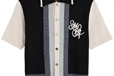 AMIRI Striped logo-embroidered wool shirt