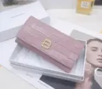 Balenciaga Wallet Crocodile Pink