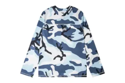 Corteiz Alcatraz Long Sleeved Sweater Camouflage Blue
