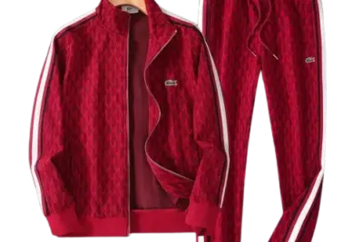 Lacoste Monogram Tracksuit Red