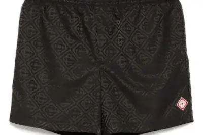 Casablanca Jacquard-patterned swimming shorts black