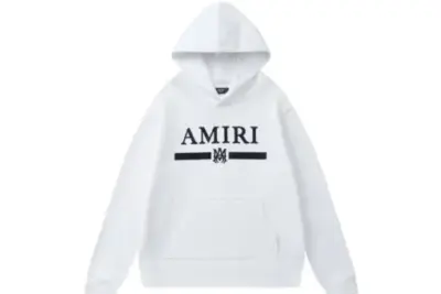 Amiri Classic Print Logo White Hoodie