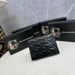 Prada Diamond Quilted Compact Wallet Black - Image 2