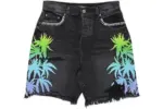 AMIRI Palm Denim Shorts Black