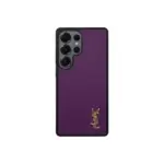 YSL Prime Purple Samsung Case Gold Logo