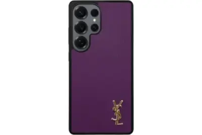 YSL Prime Purple Samsung Case Gold Logo