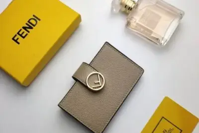 Fendi Card Holder In Grey